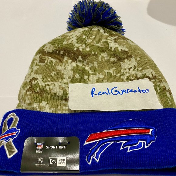 Nwt RARE 100% New Era 2015 Buffalo Bills Salute To Service Knit Hat NFL Sport